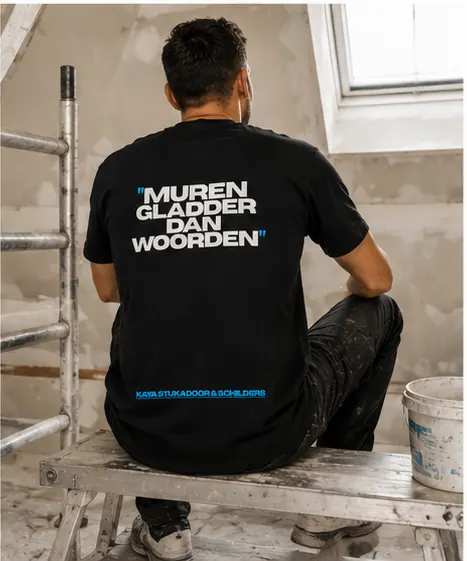 Stukadoor op steiger, Muren gladder dan woorden